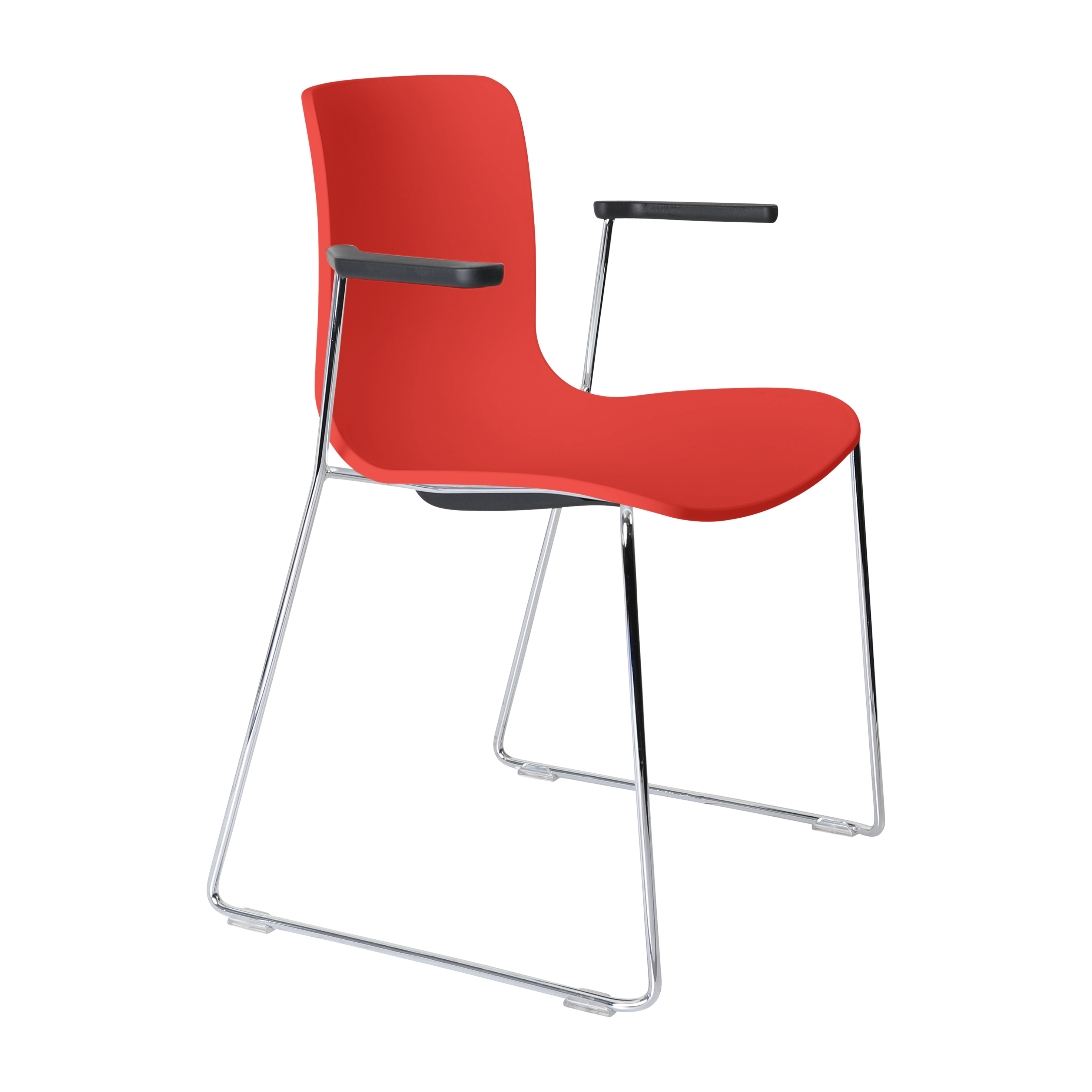 Acti Armchair (Red / Sled Base Arms)